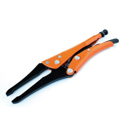 Grip-On Locking Pliers 6" SWIVEL TIPS WITH PROTECTOR-BENT-ORANGE GR13910